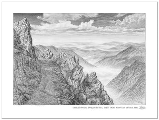 Charlies Bunion Sketch - Great Smoky Mountains National Park