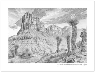 Guadalupe Mountains Sketch