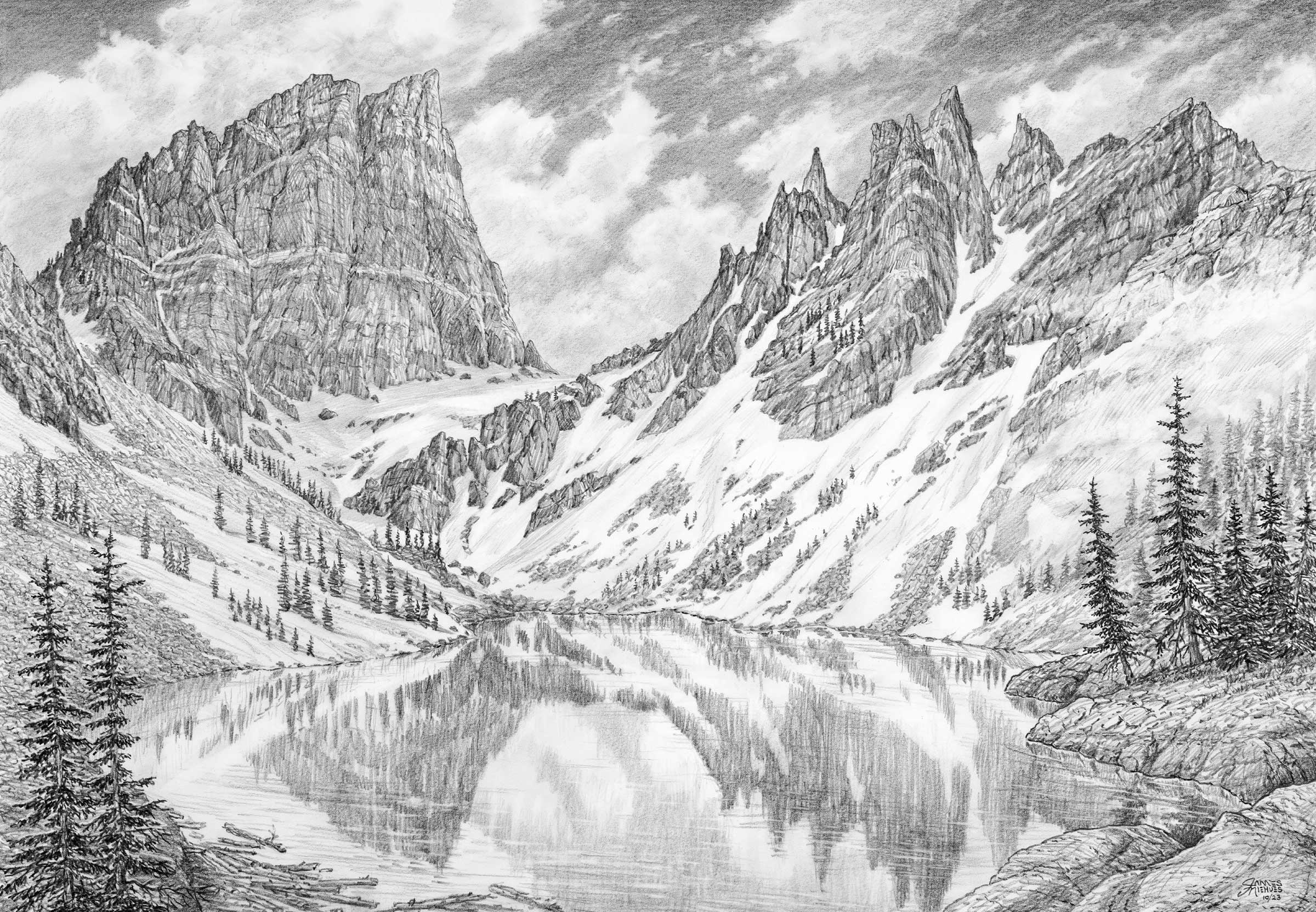Emerald Lake Sketch – James Niehues