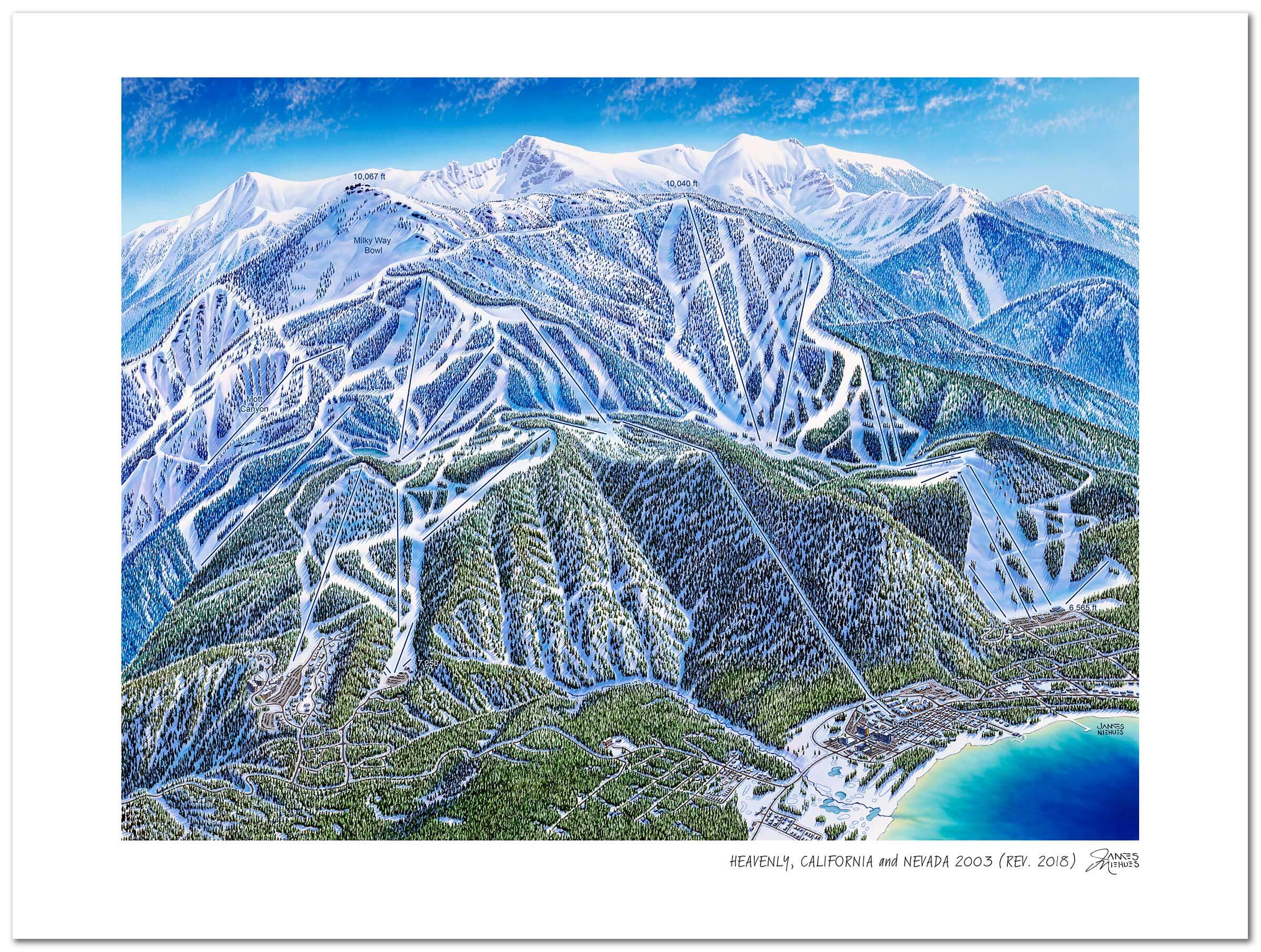 Heavenly Mountain Ski Map