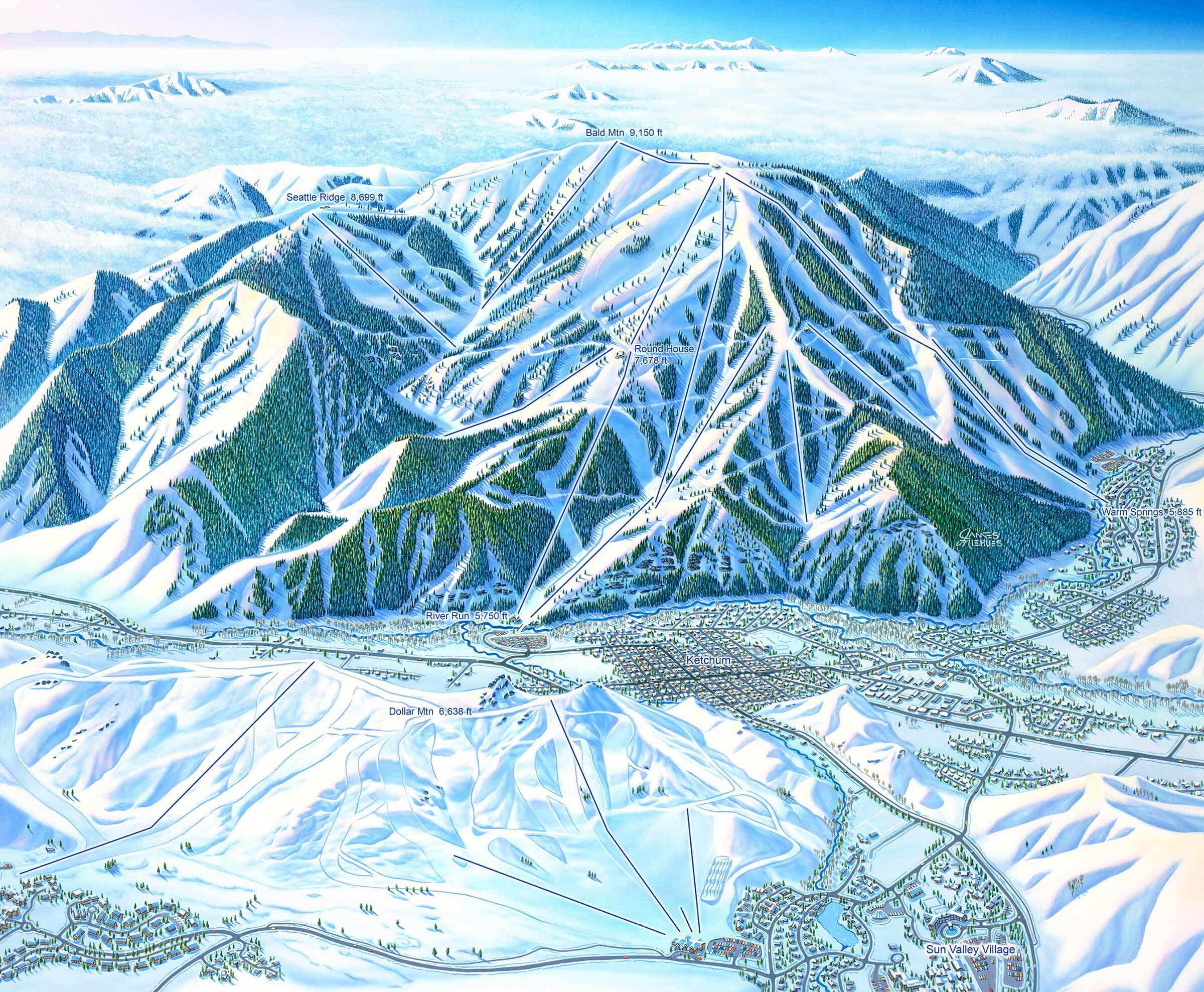 Sun Valley Ski Map