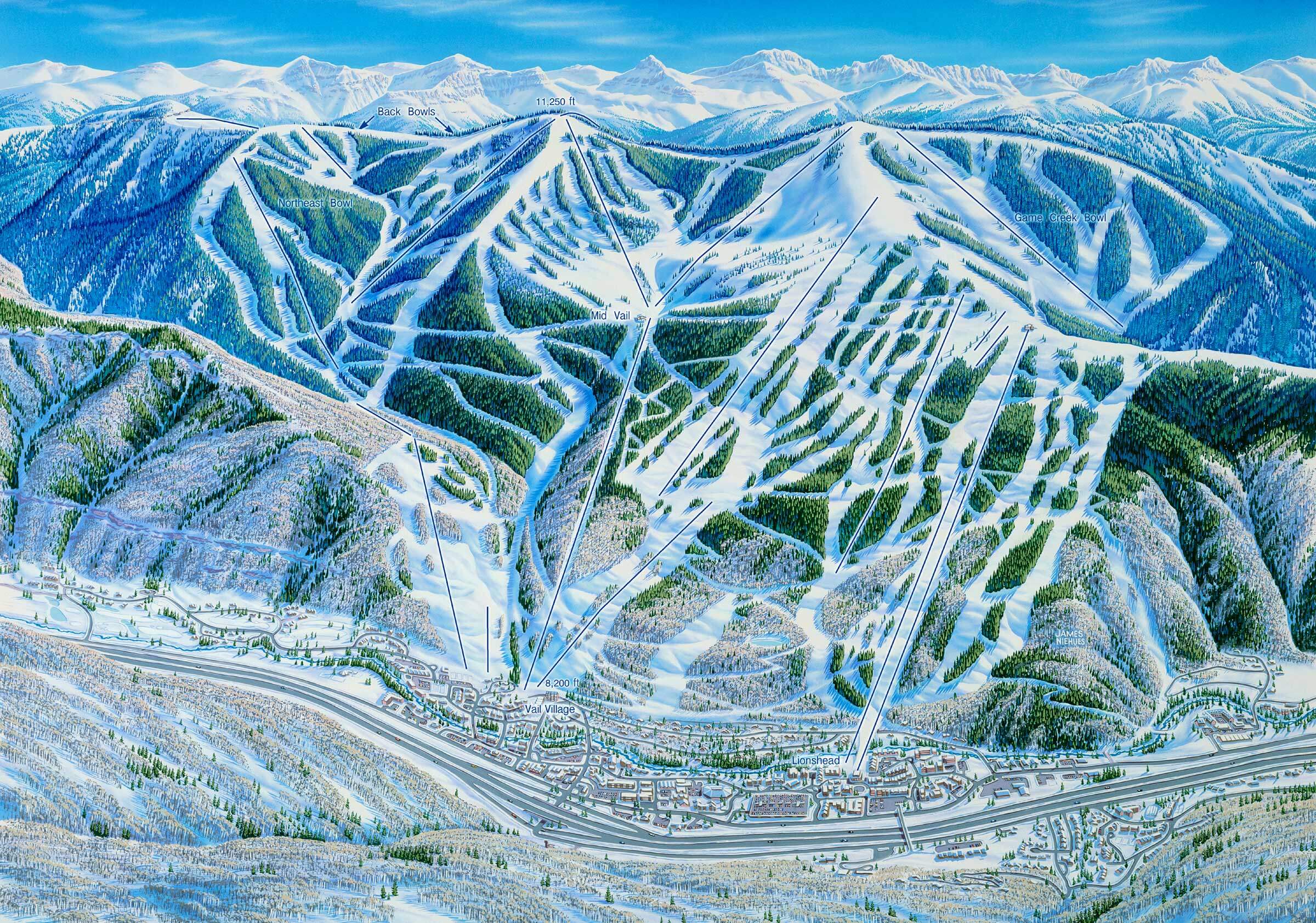 Vail Ski Map