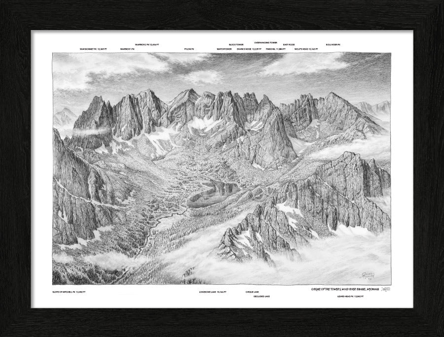 Cirque of the Towers Sketch