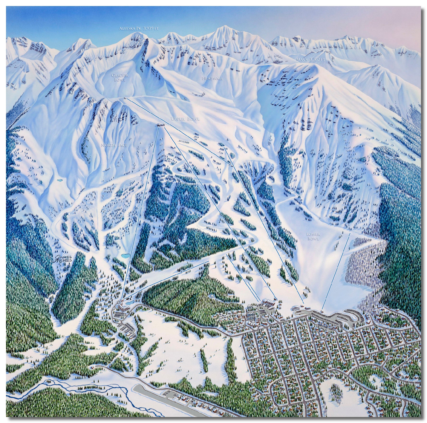 Alyeska Ski Map