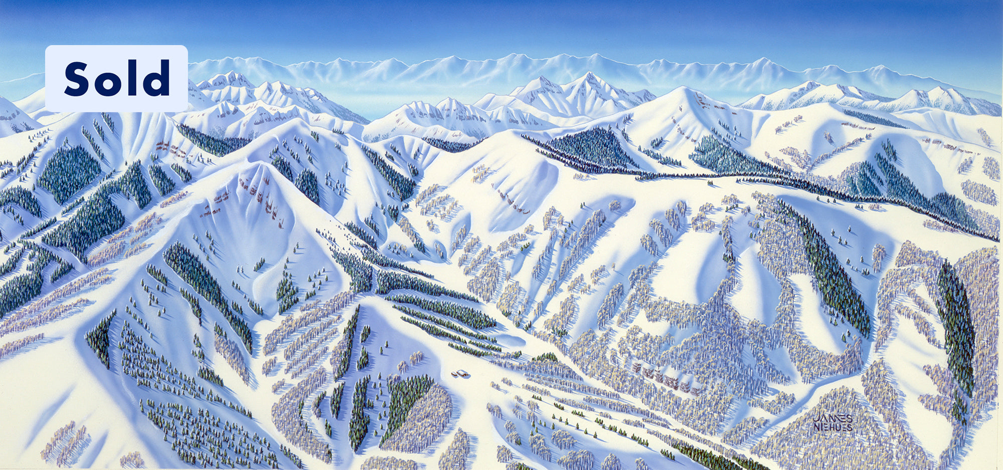 Original Park City 1997 Paintings - East View, North View, Pinecone Ridge