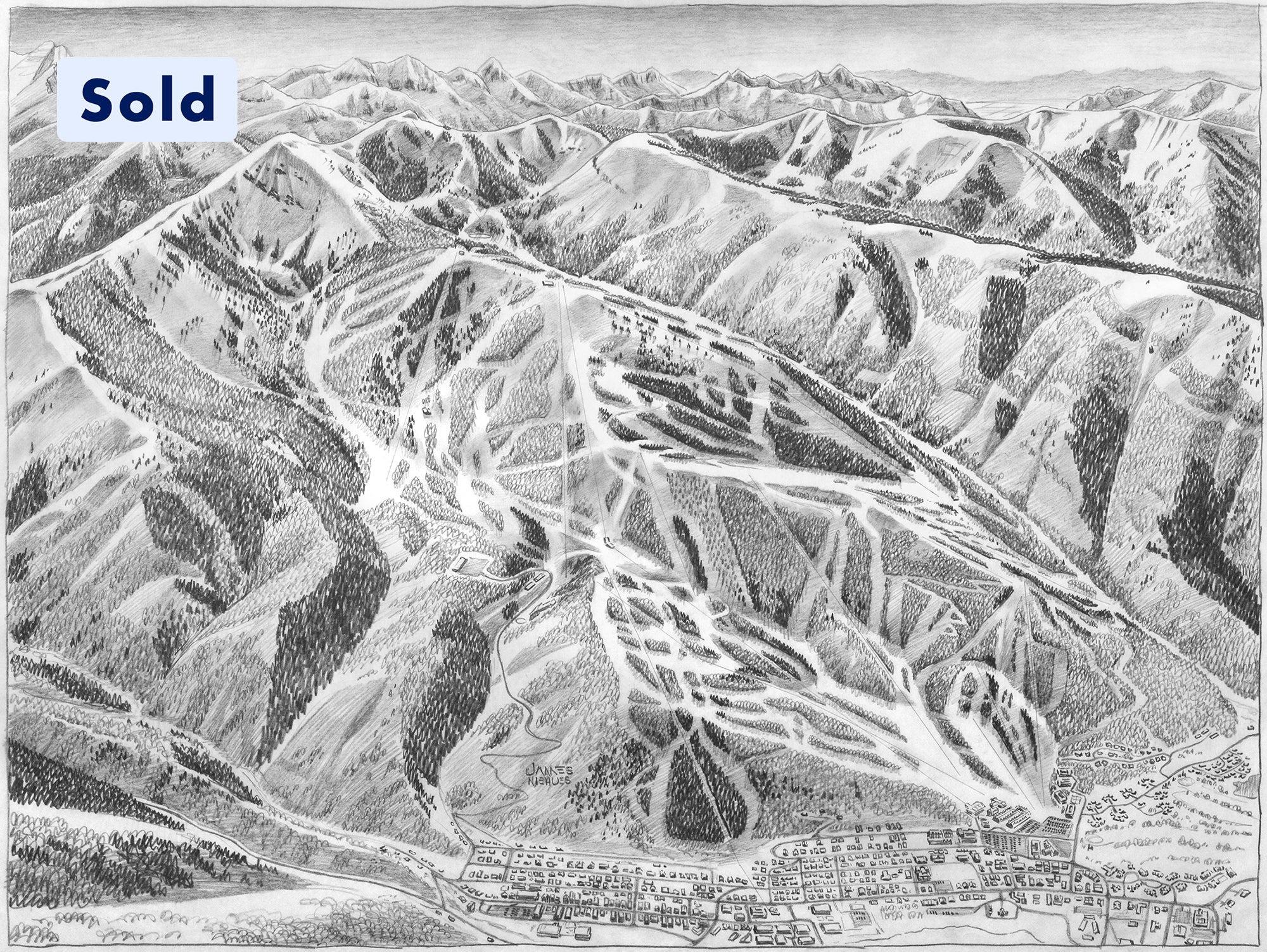 Original Park City 1997 Sketches - East View, North View