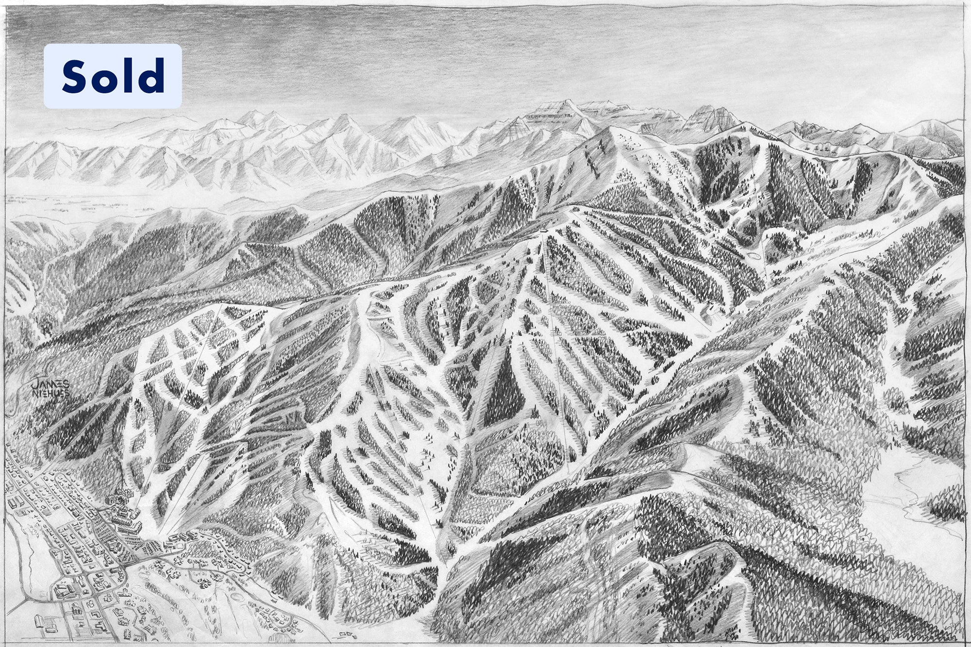 Original Park City 1997 Sketches - East View, North View