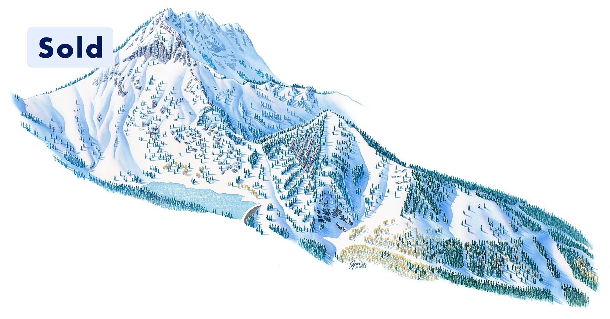 Original Solitude 2015 Painting with 2017 Inset