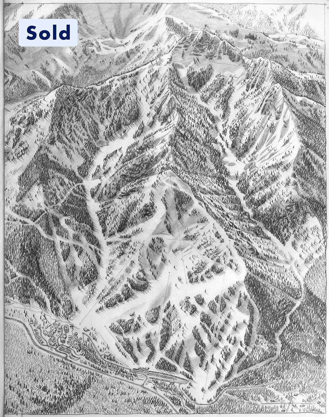 Original Solitude 2015 Sketch with 2017 Inset