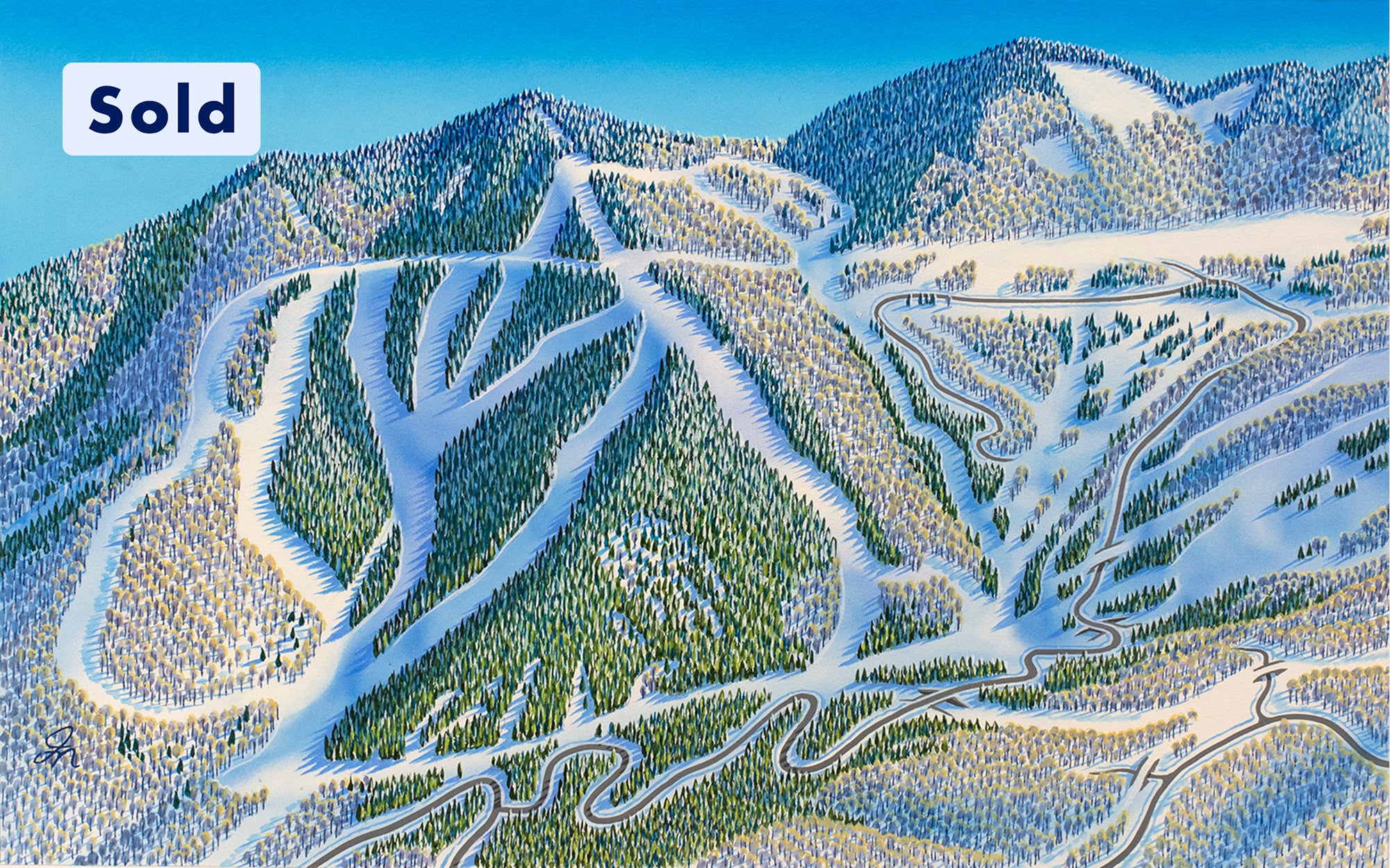 Original Canyons 2006 Painting - Iron Mountain