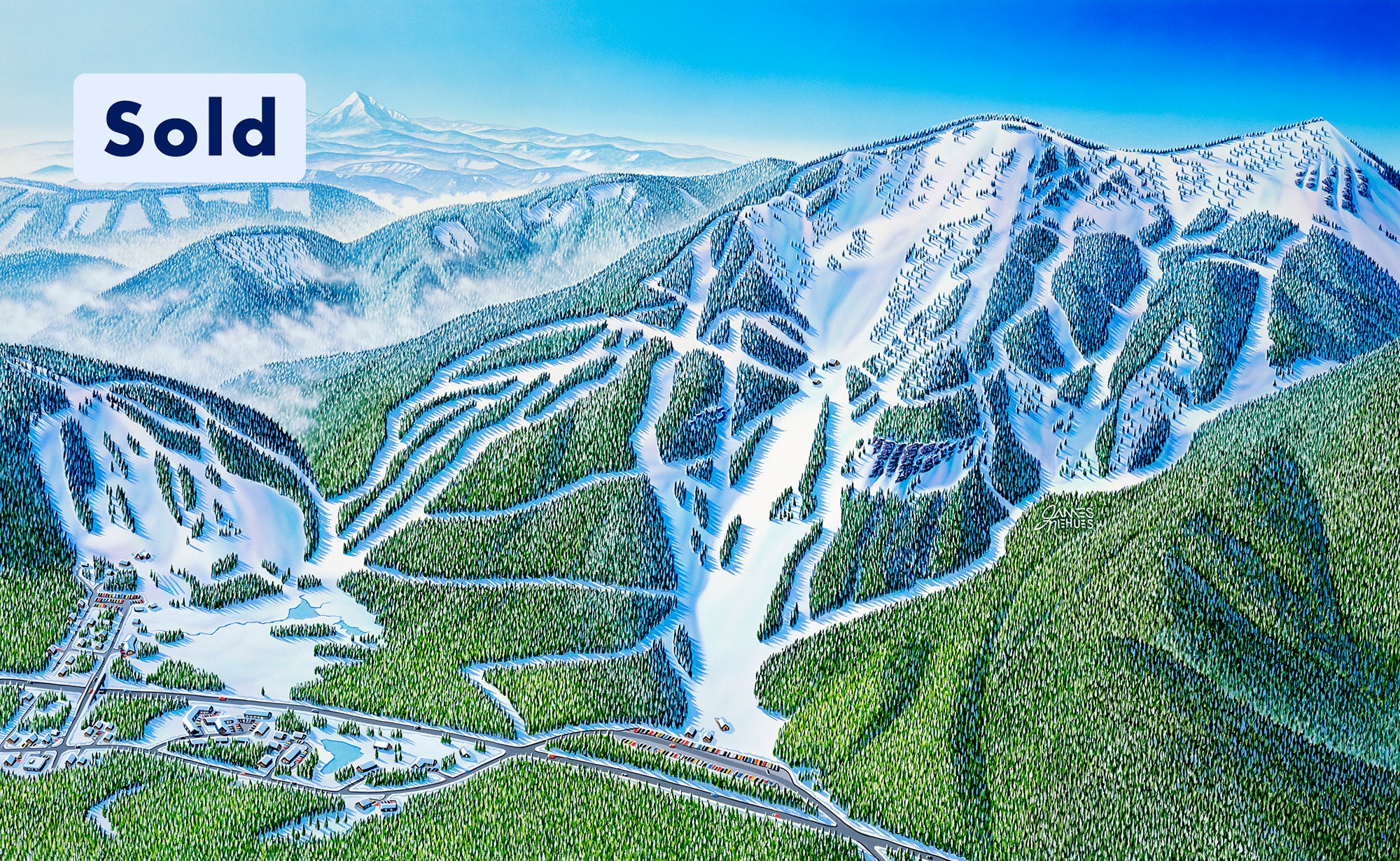 Original Mount Hood Ski Bowl 2006 Painting