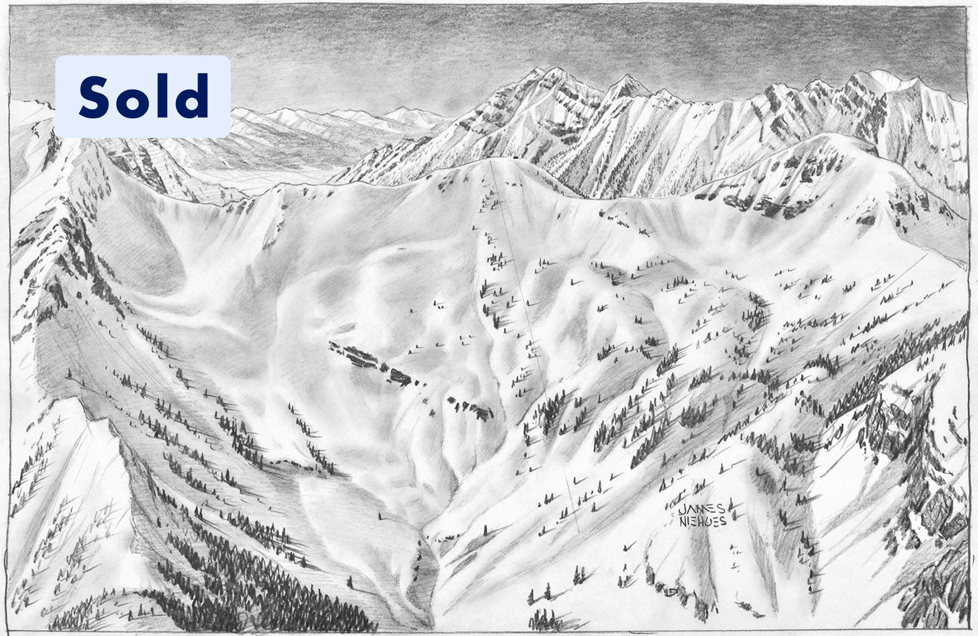 Original Snowbird Mineral Basin 1997 Sketch