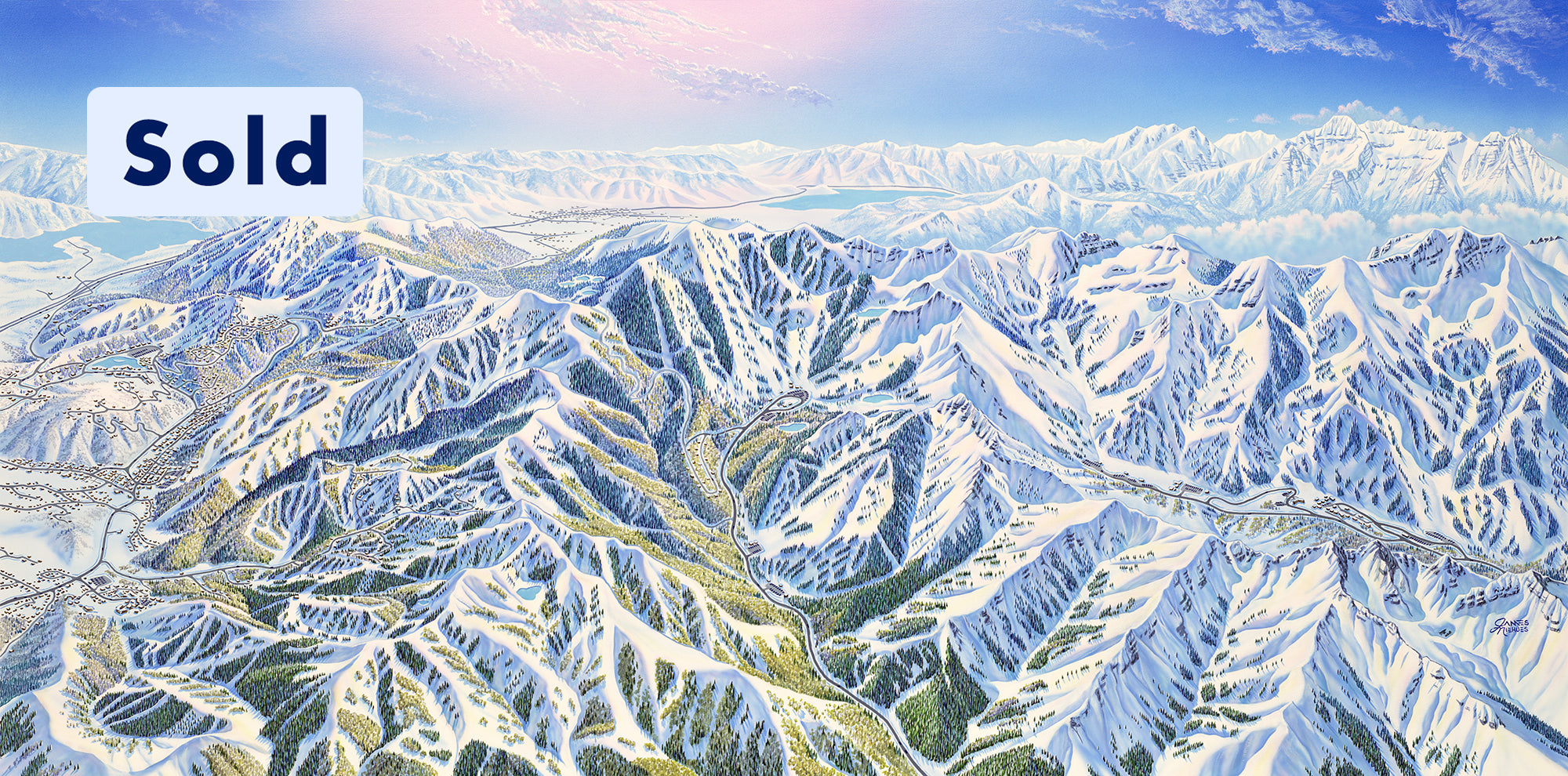 Original Park City and Cottonwoods Painting