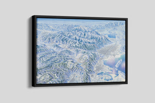 Signed Limited Edition 1999 Utah State Map Canvas