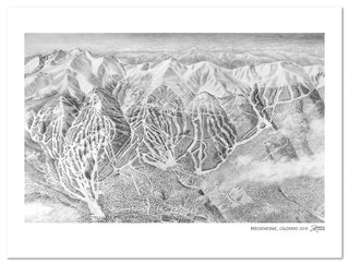 Breckenridge Ski Map Sketch