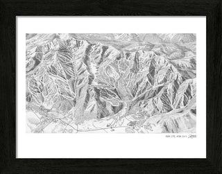 Park City Ski Map Sketch
