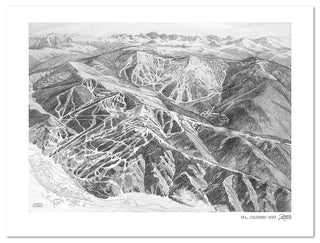 Vail Ski Map Sketch
