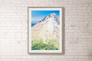 Timberline Summer Skiing Painting and Sketch