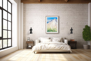 Timberline Summer Skiing Painting and Sketch