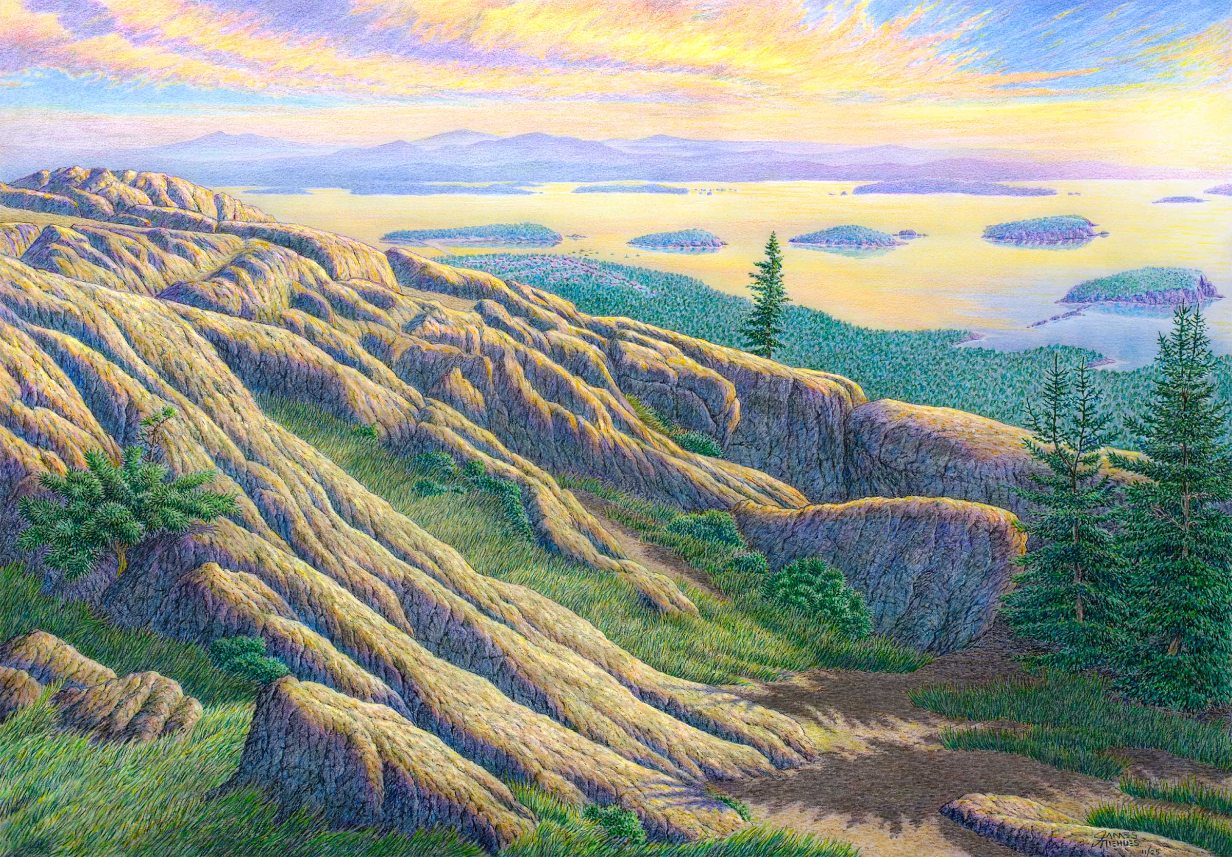 Cadillac Mountain Sketch