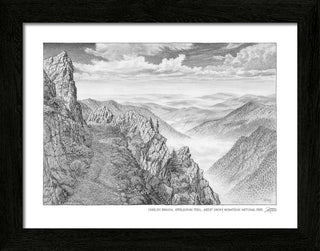 Charlies Bunion Sketch - Great Smoky Mountains National Park