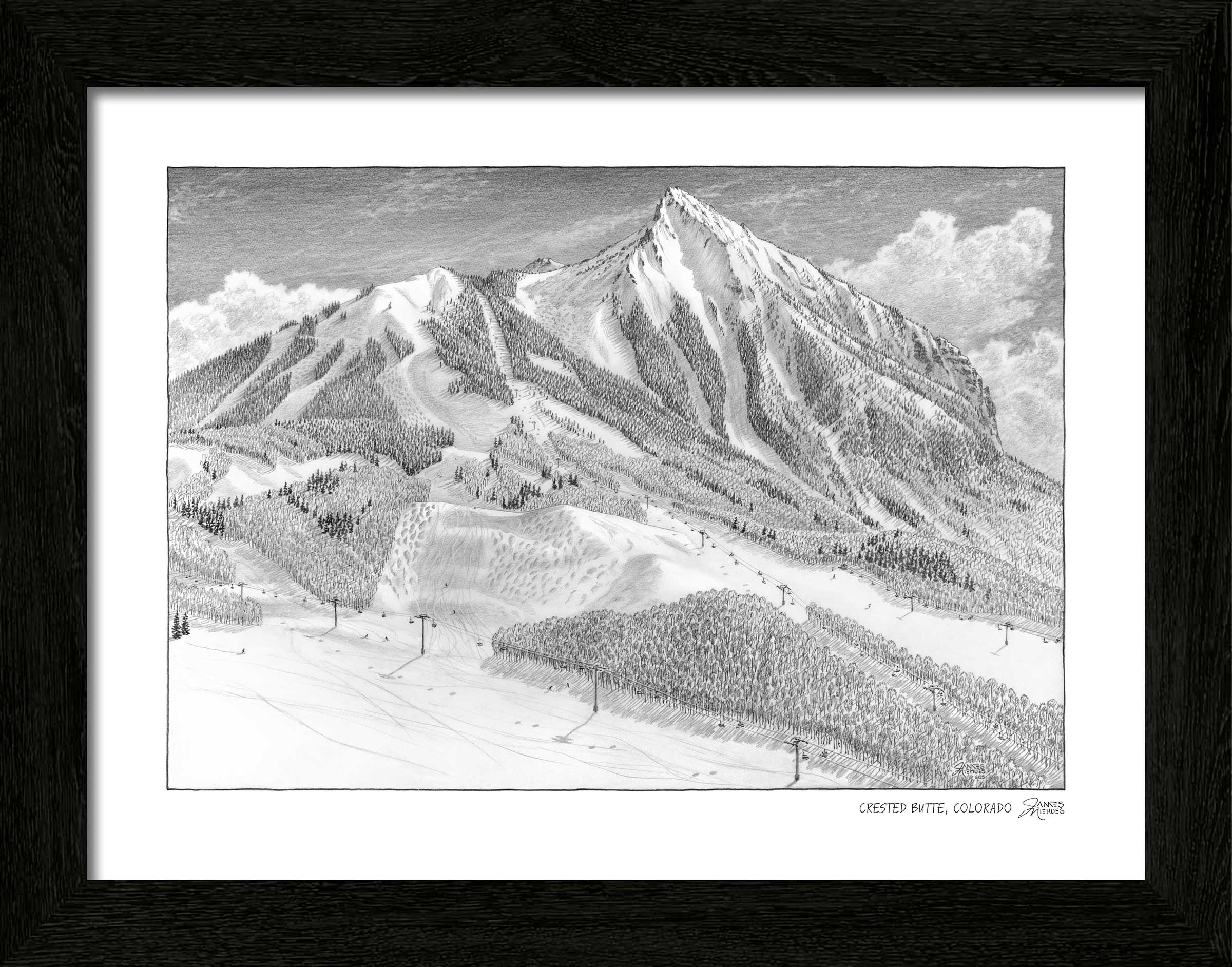 Crested Butte Colorado Sketch