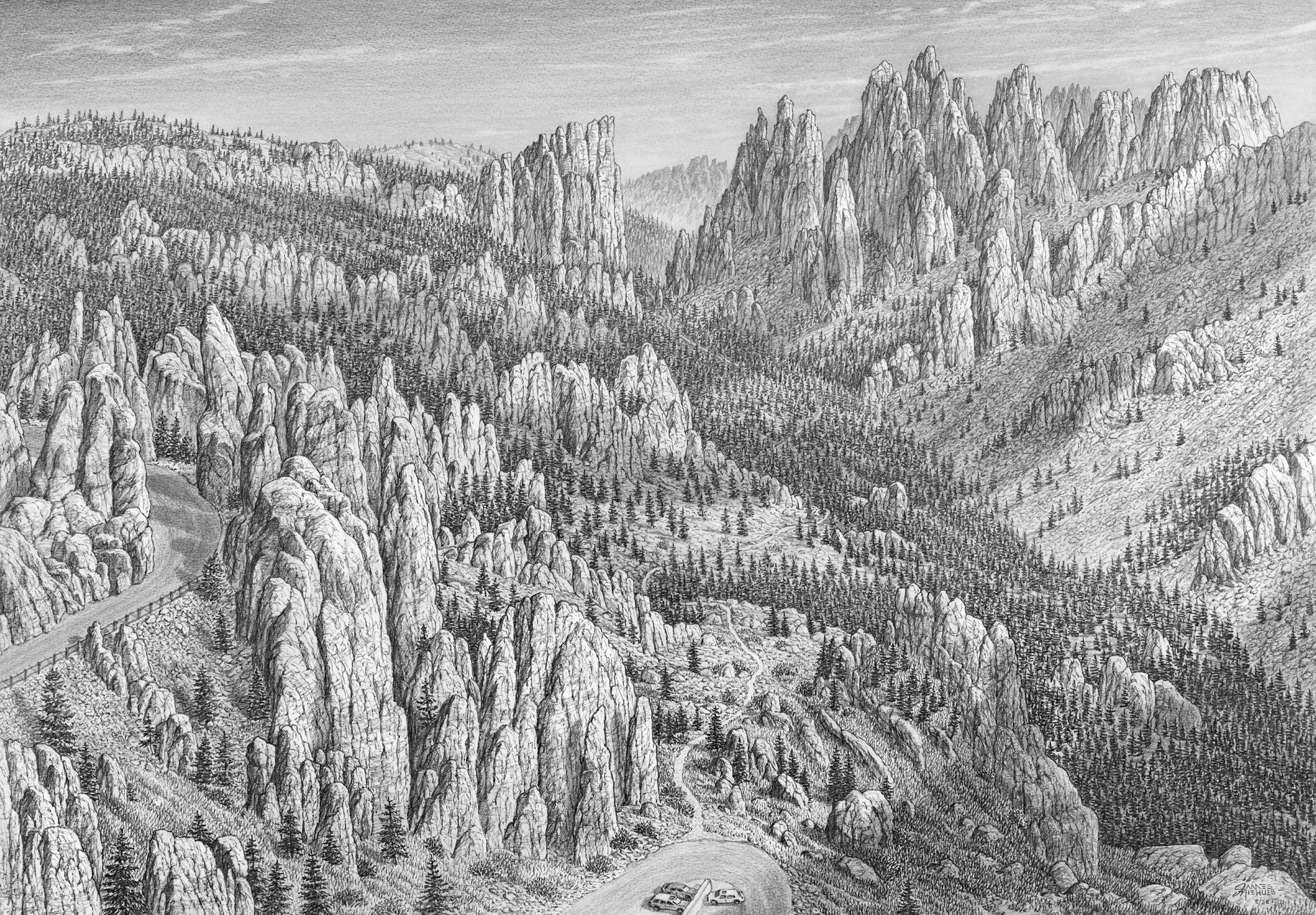 Cathedral Spires Sketch