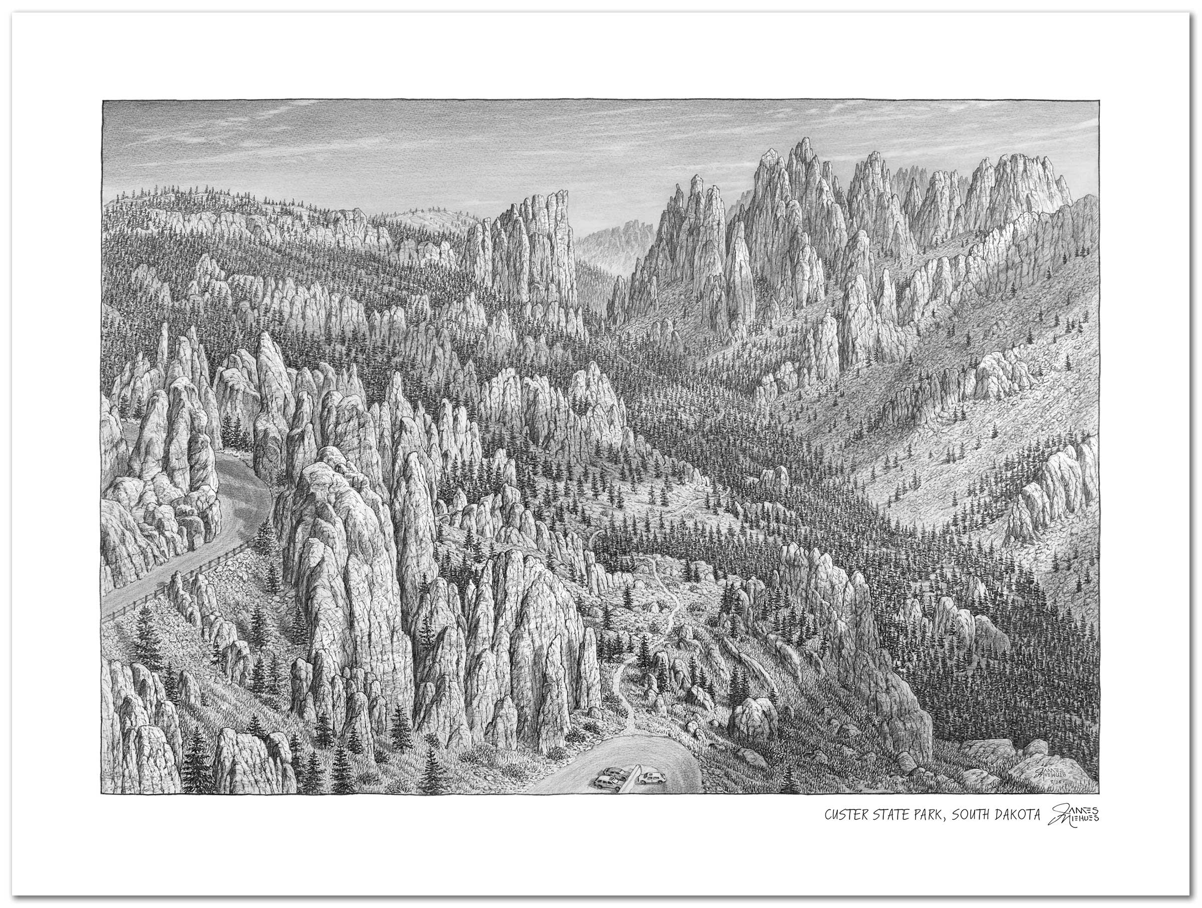 Cathedral Spires Sketch