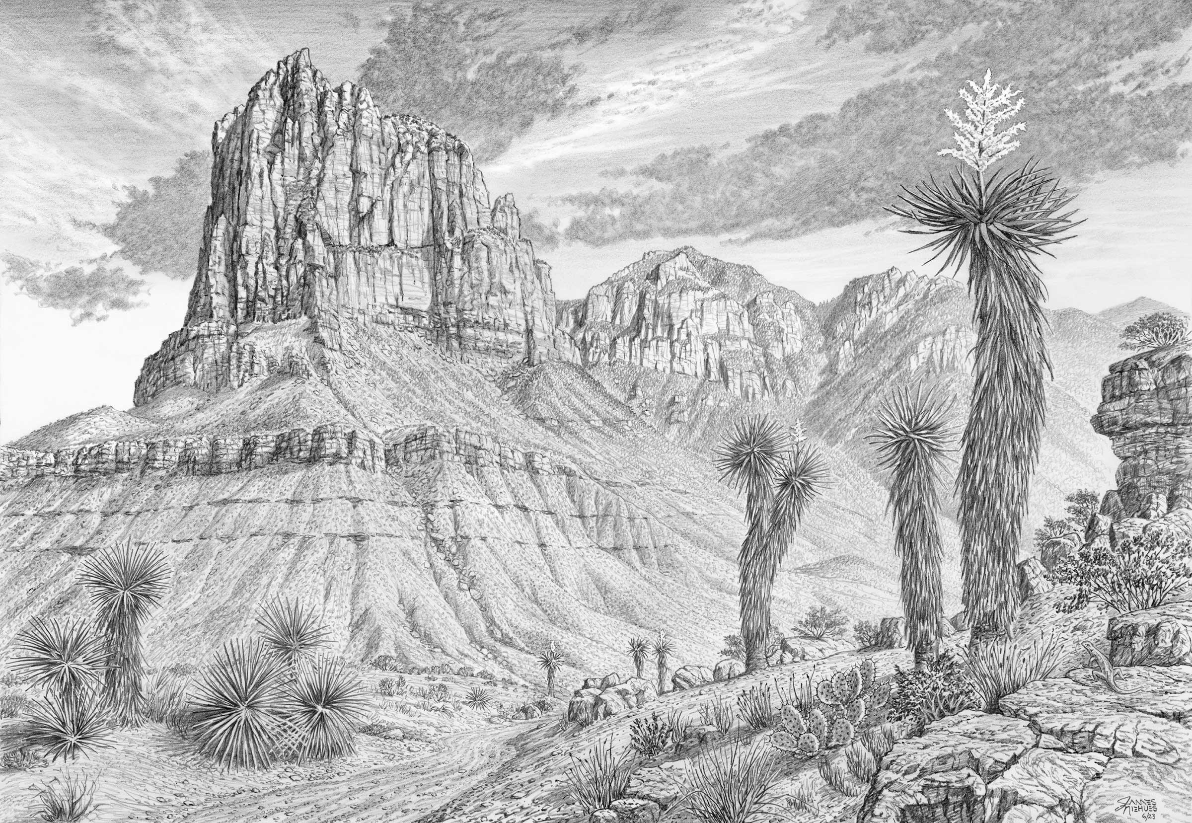 Guadalupe Mountains Sketch
