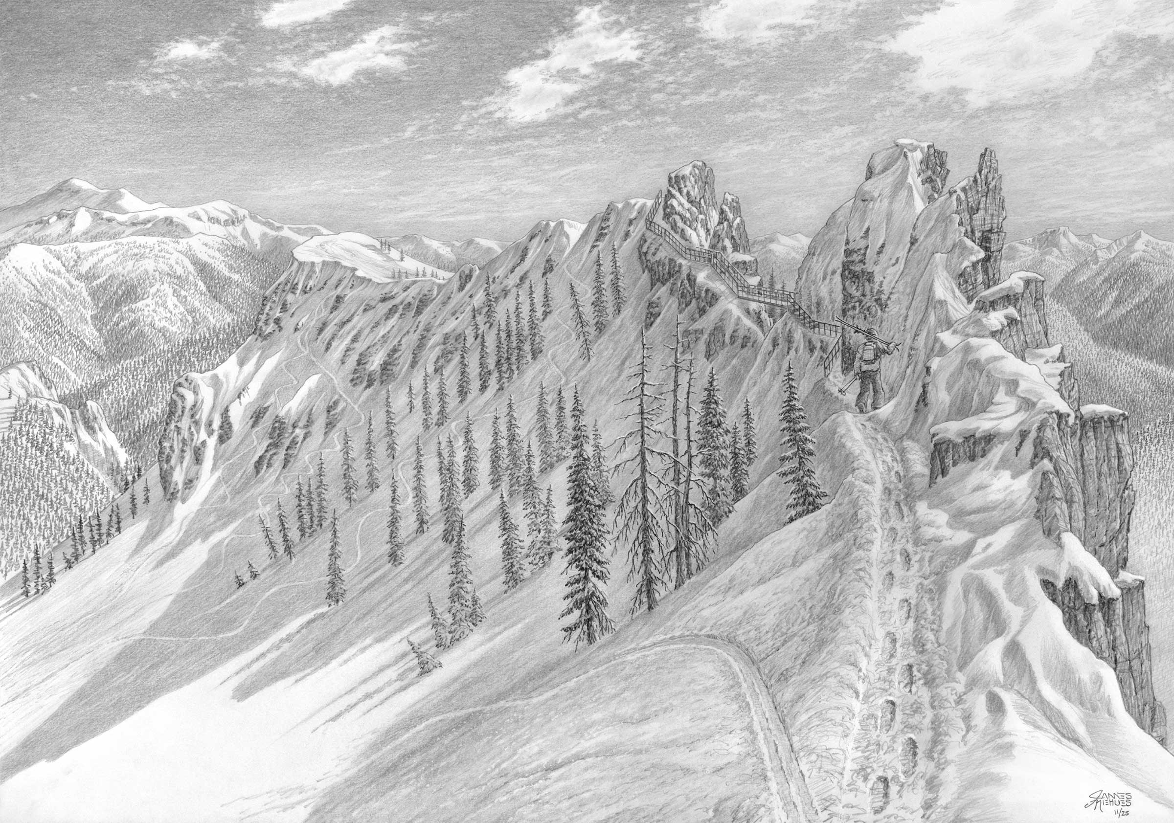 Knife Ridge Sketch