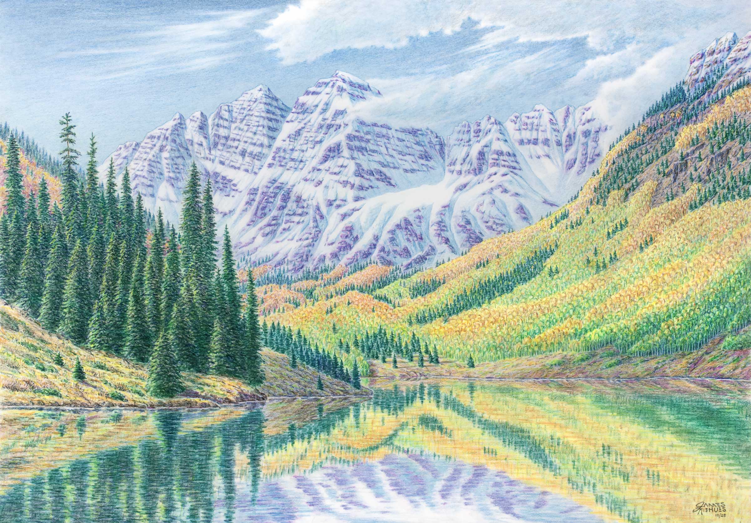 Maroon Bells Wilderness Sketch