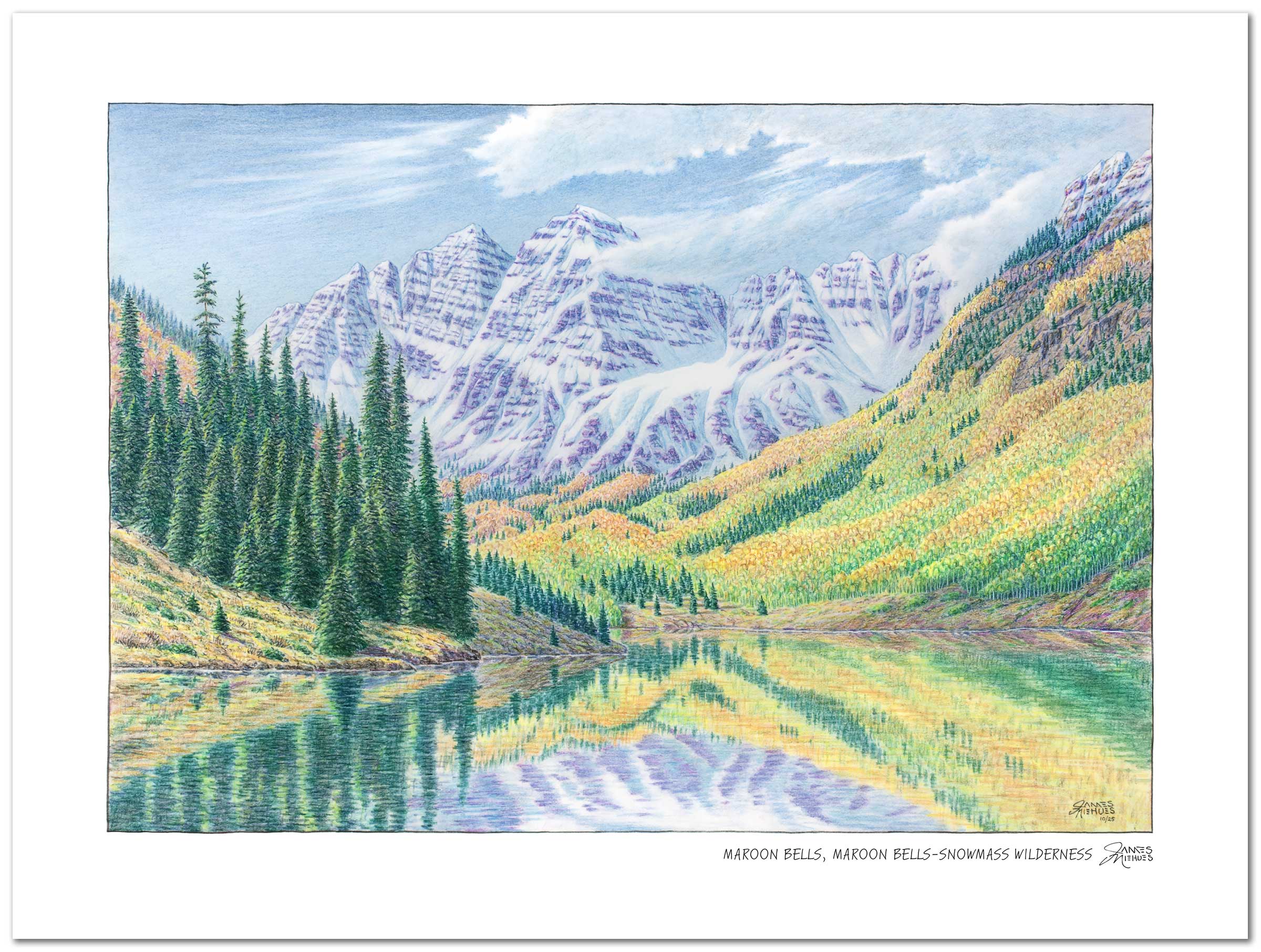 Maroon Bells Wilderness Sketch