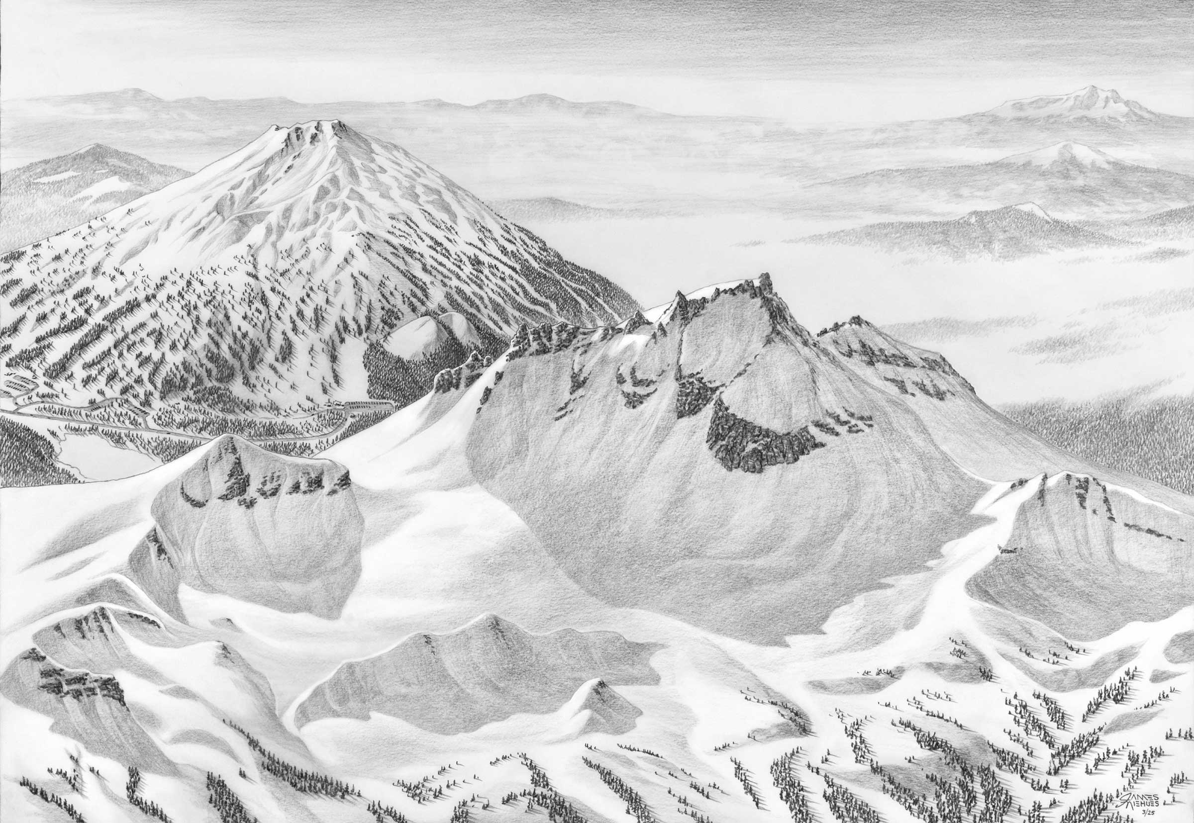 Mount Bachelor Sketch