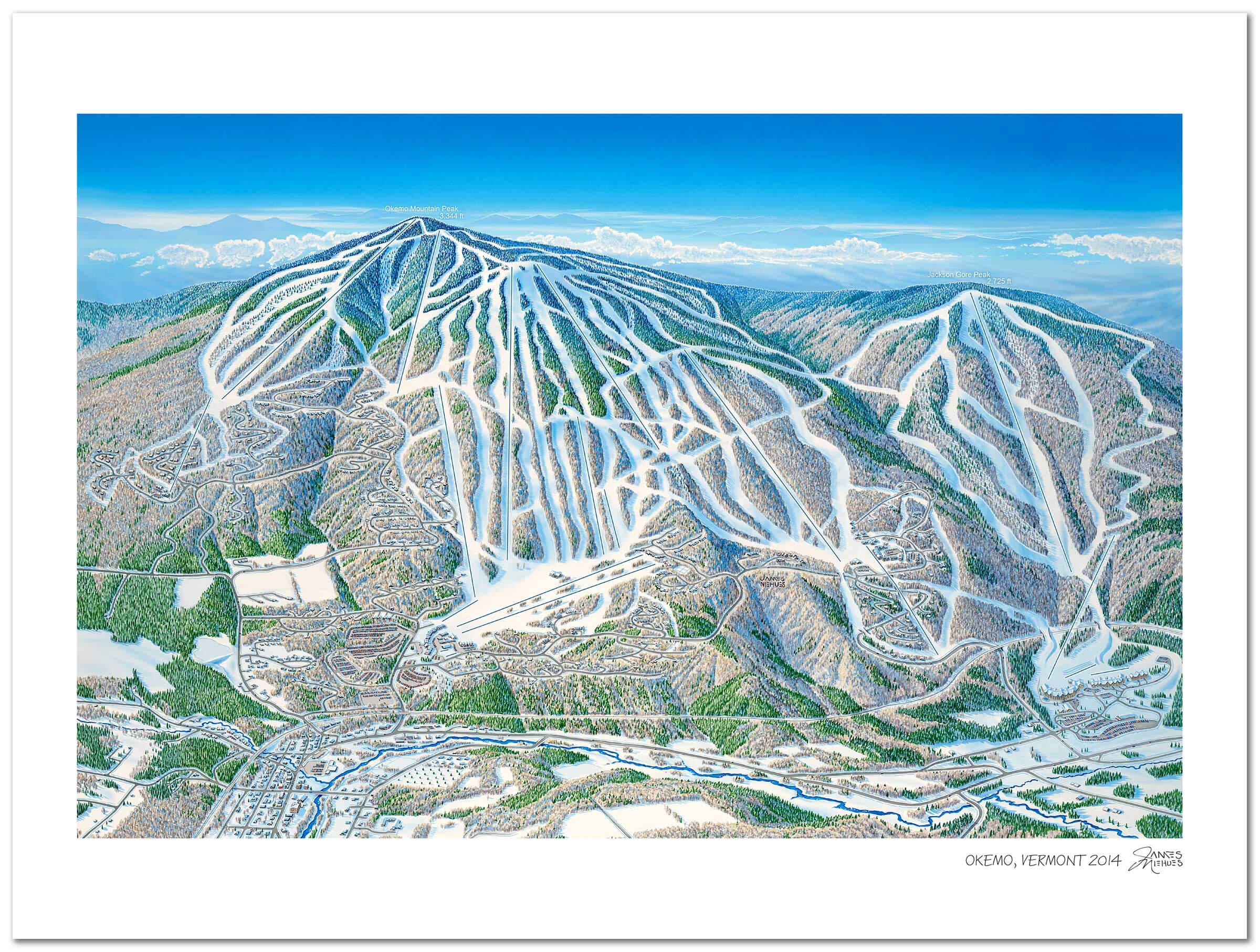Okemo Mountain Ski Map