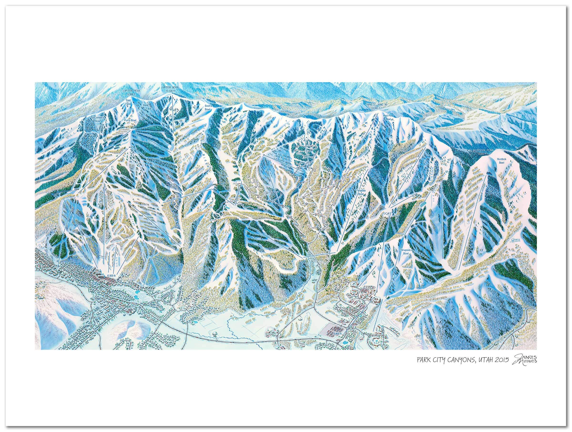 Park City & Canyons Ski Map – James Niehues