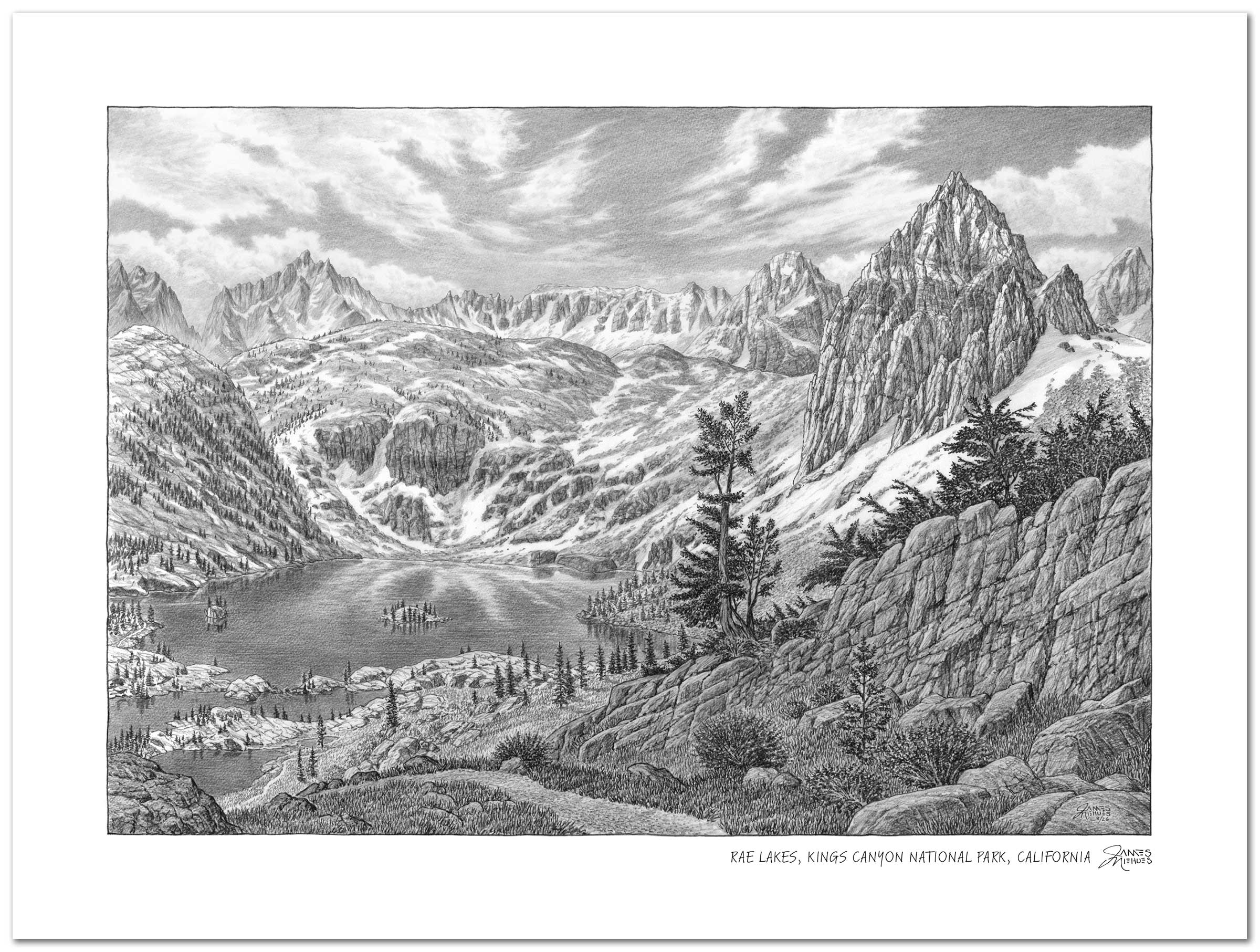 Rae Lakes Sketch