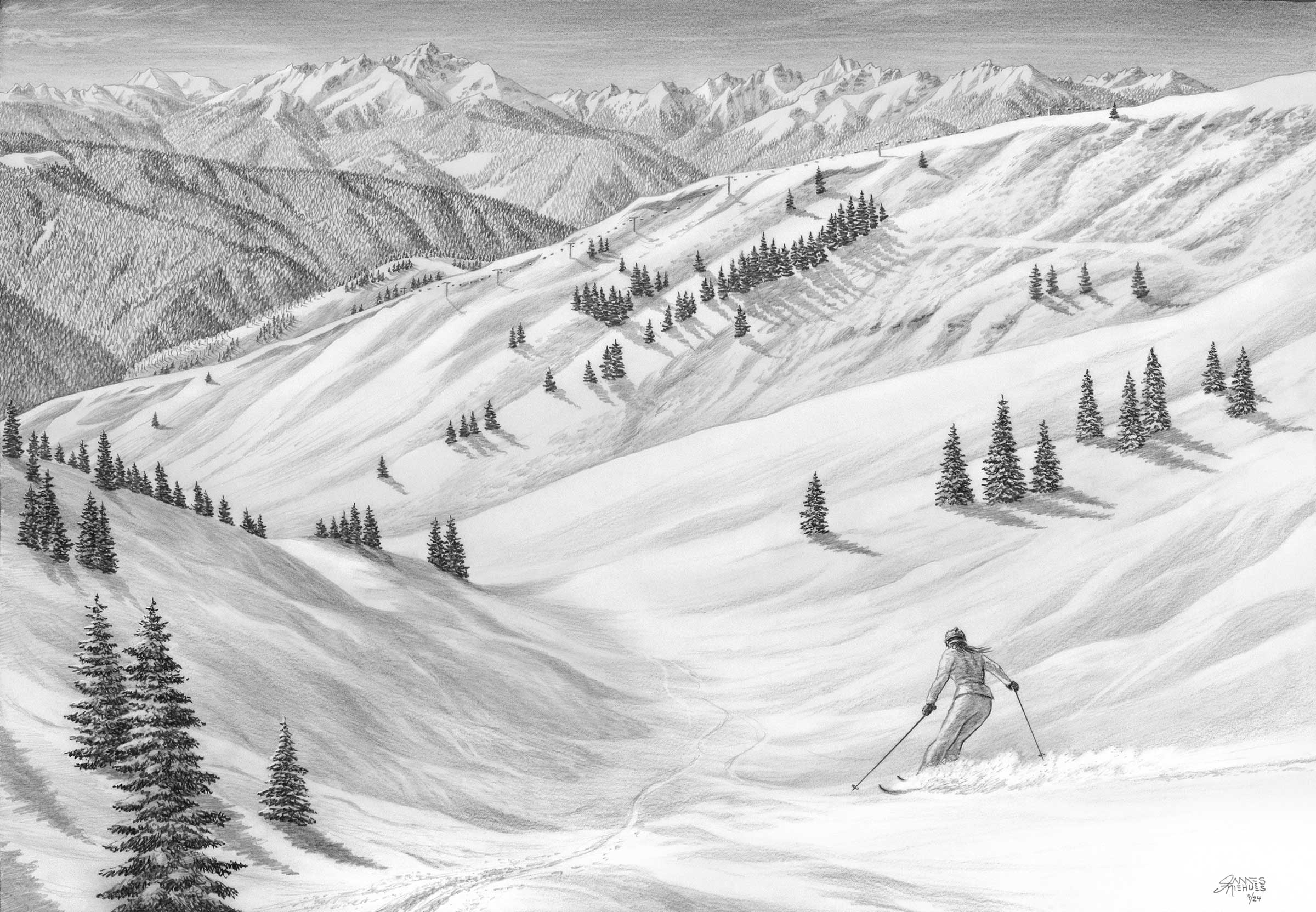 Vail Colorado Sketch – James Niehues