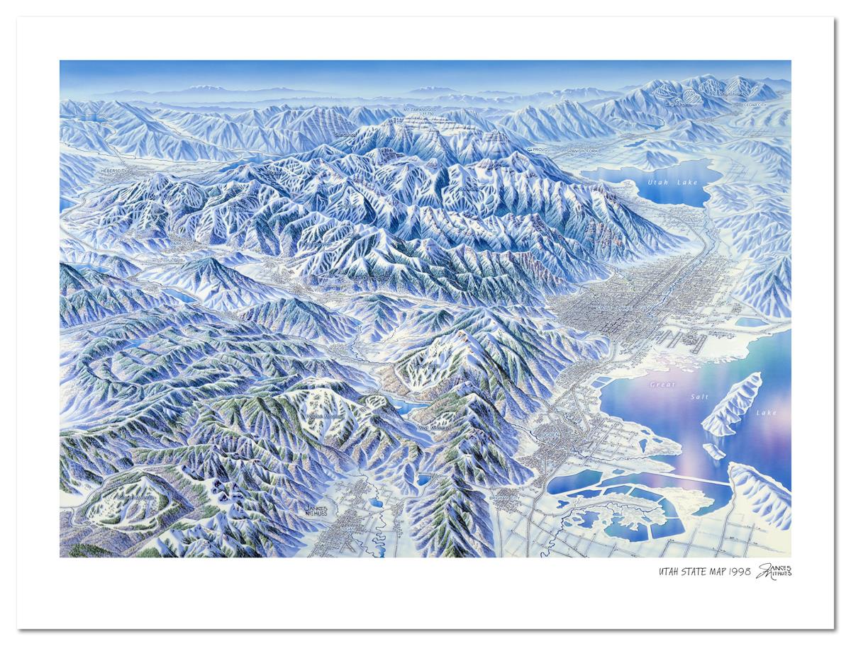 Utah State Ski Map