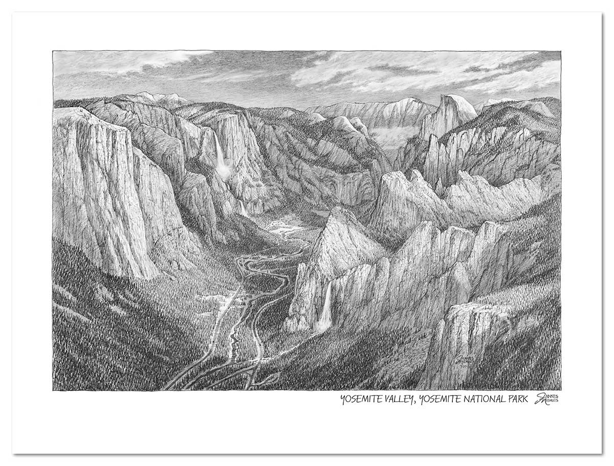 Yosemite National Park Sketch