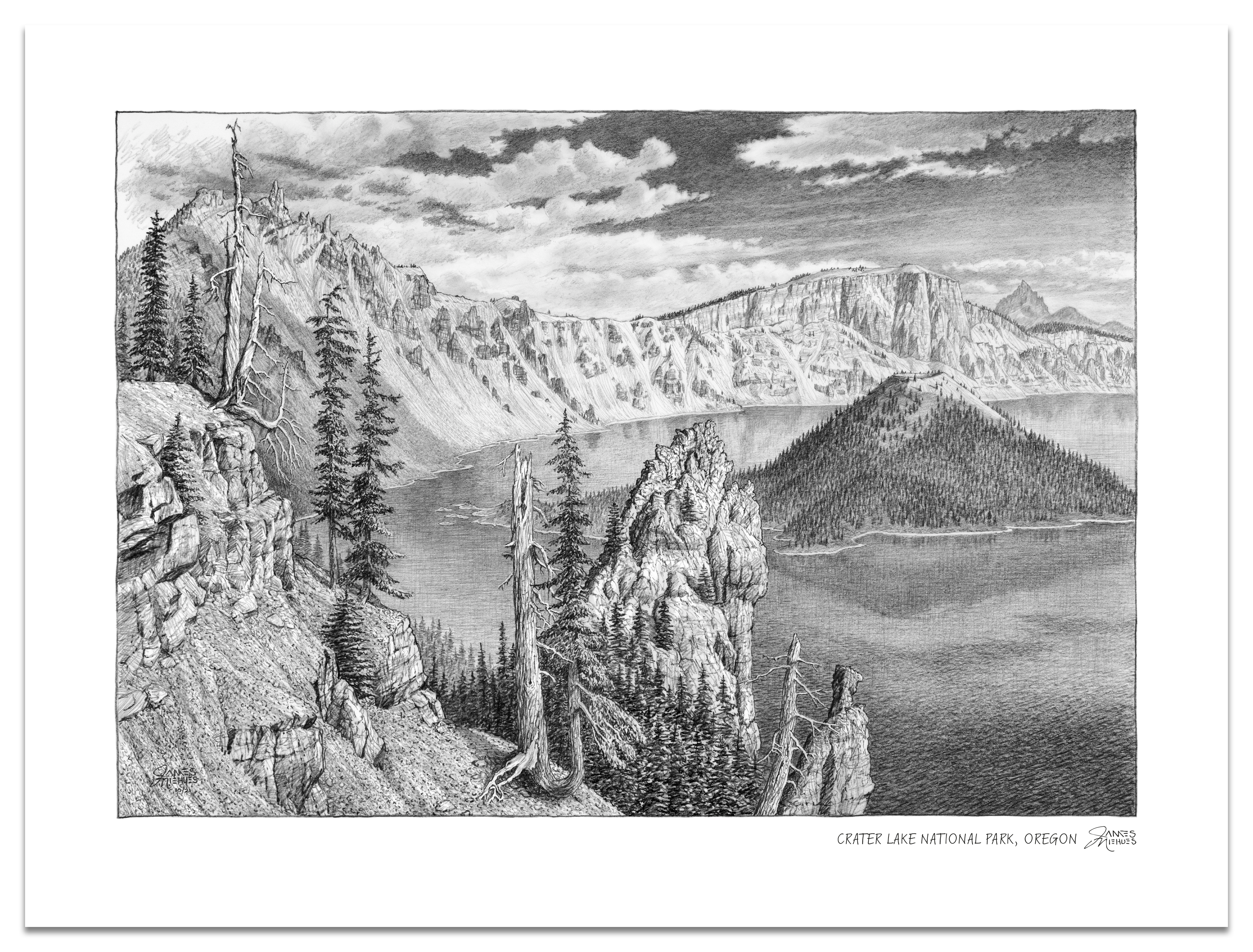 Crater Lake National Park Sketch
