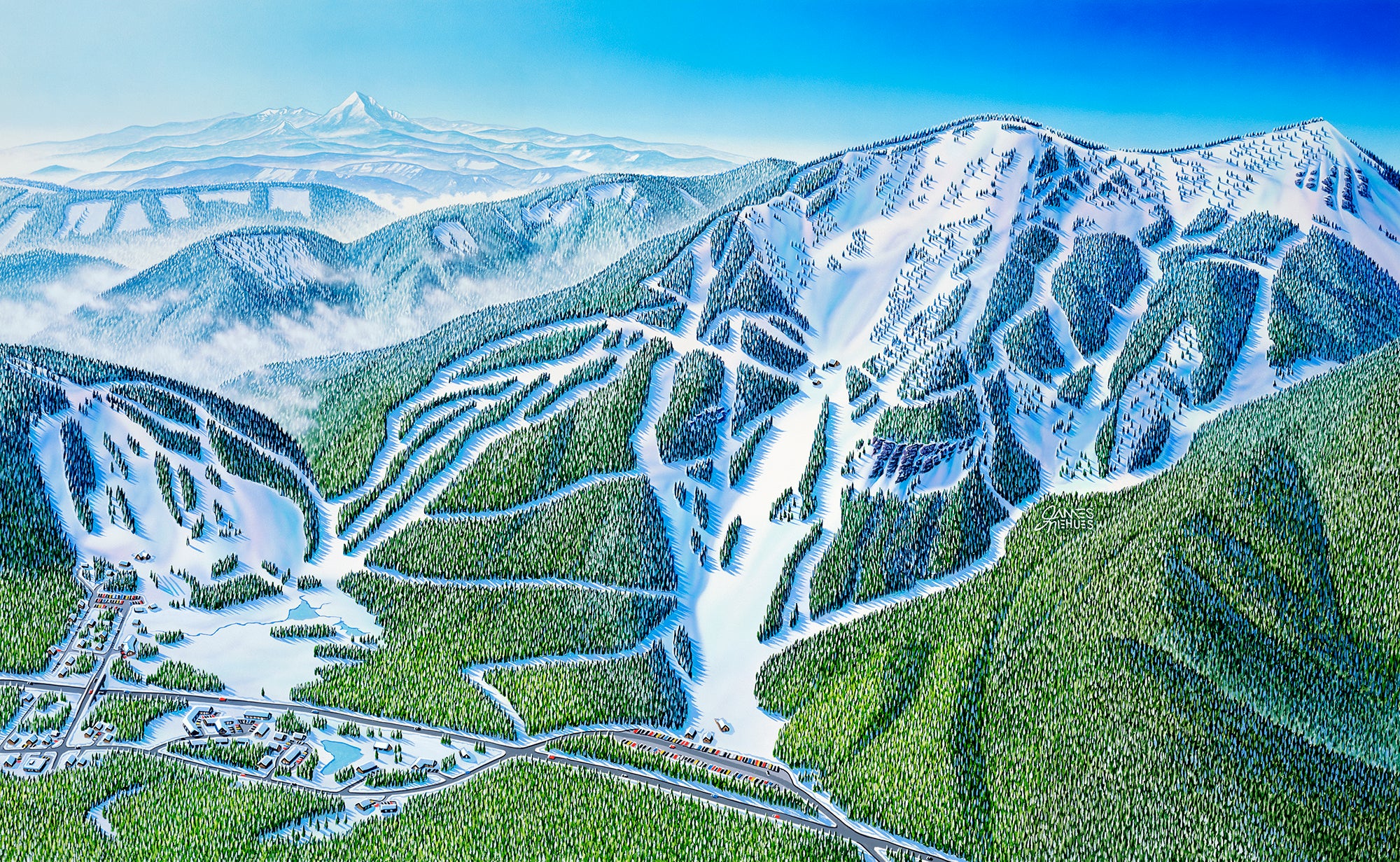 Original Mount Hood Ski Bowl 2006 Painting