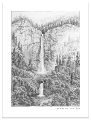 Multnomah Falls Sketch