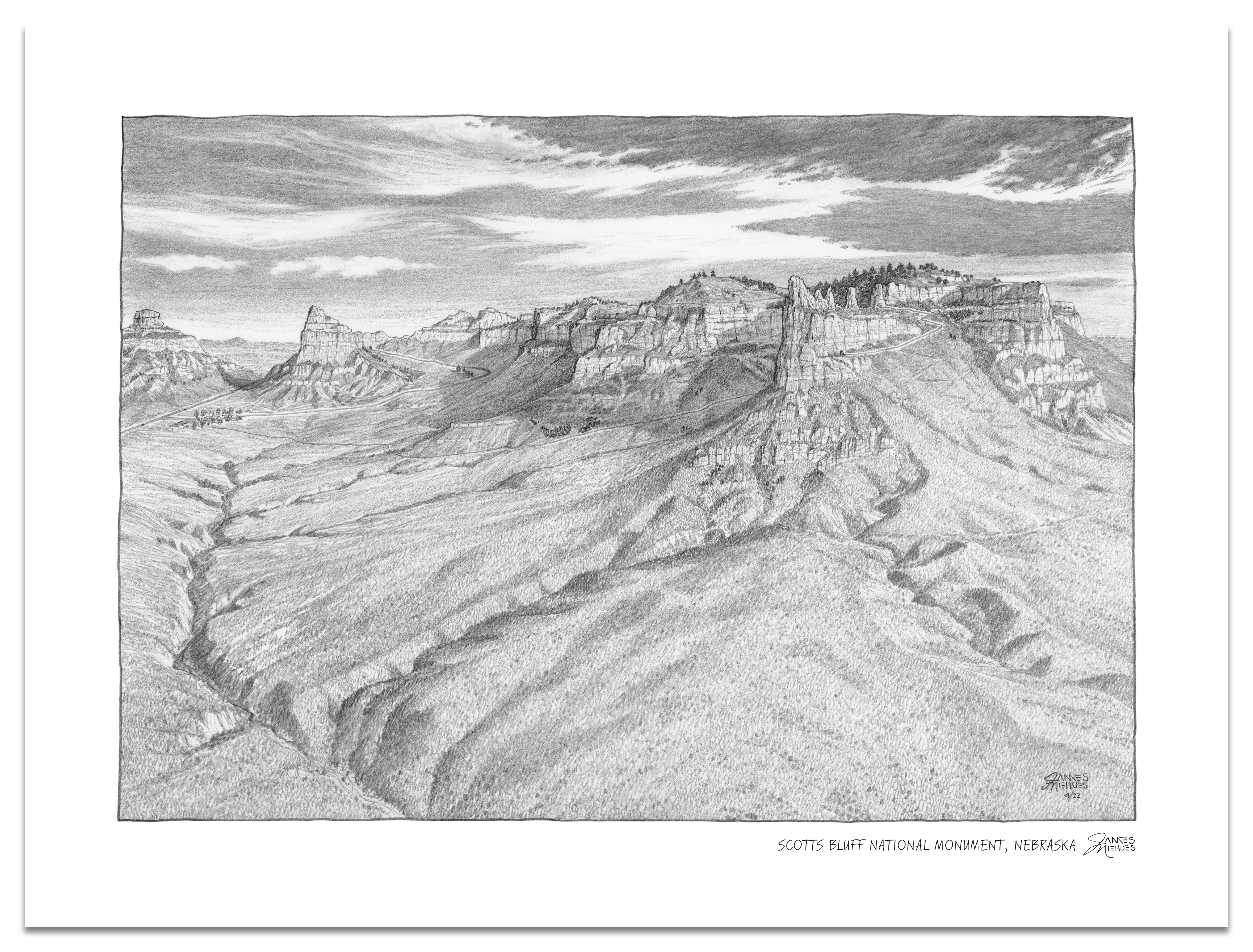 Scotts Bluff National Monument Sketch