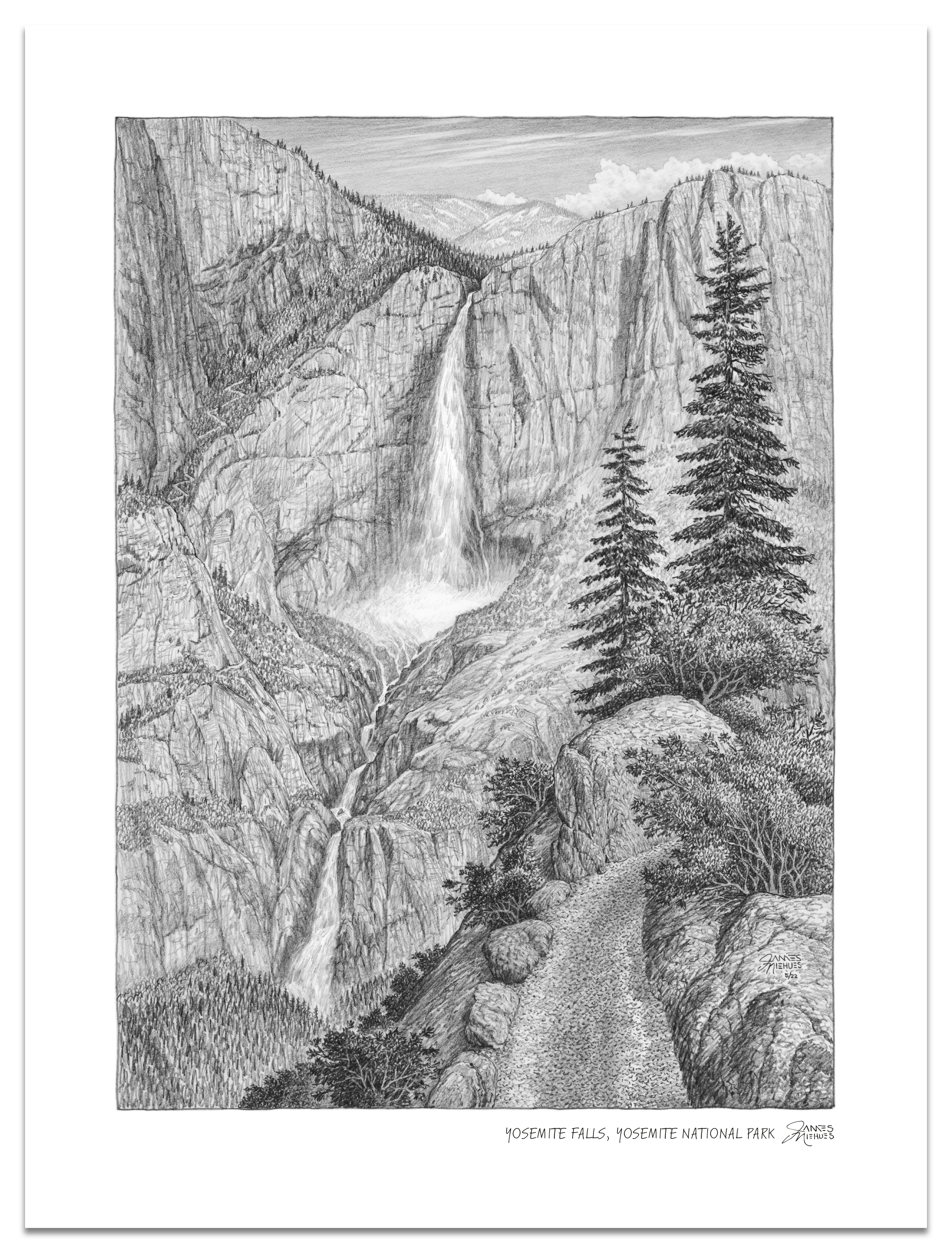 Yosemite Falls Sketch